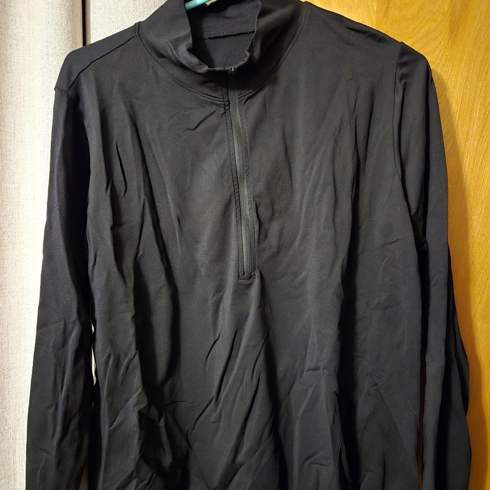 Womens Fabletics Black Quarter-Zip Pullover
